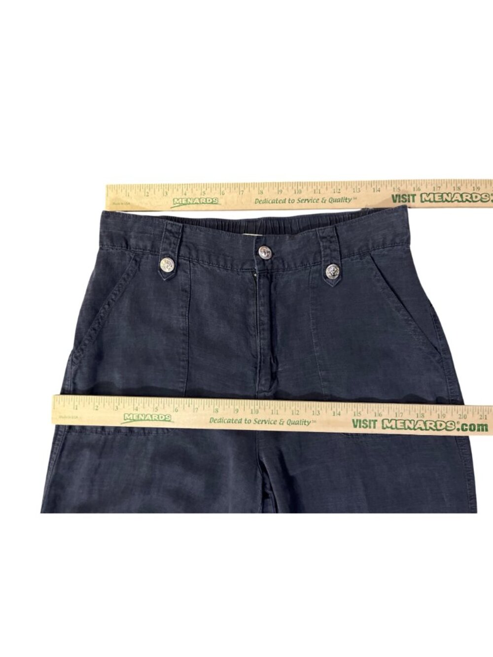 Cynthia Rowley Wide Leg Pants Womens 8 Used Linen Blend - Picture 9 of 14